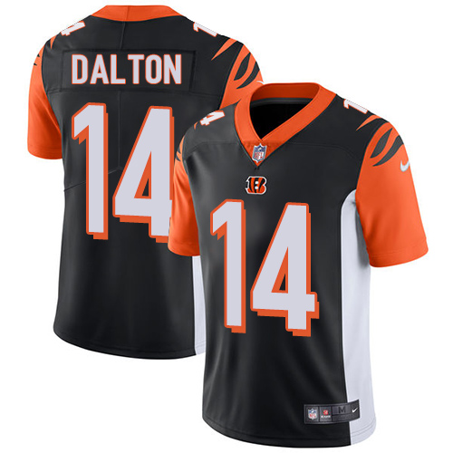 Nike Bengals #14 Andy Dalton Black Team Color Men's Stitched NFL Vapor Untouchable Limited Jersey